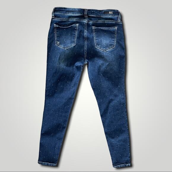 KUT FROM THE KLOTH PREPPY POLKA DOT DONNA ANKLE SKINNY DENIM JEANS SMALL 6 - Picture 3 of 9